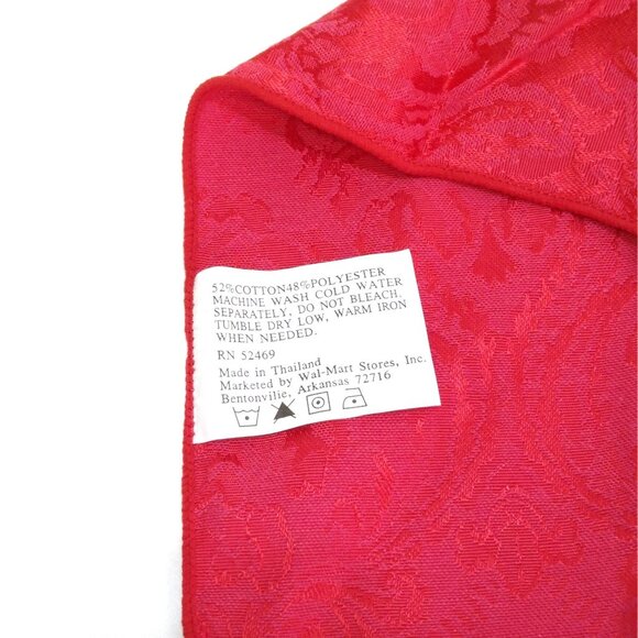 Christmas Napkin Cuffs Red Napkins Sequined Angel Embellishments Circa 1990s - Picture 6 of 6